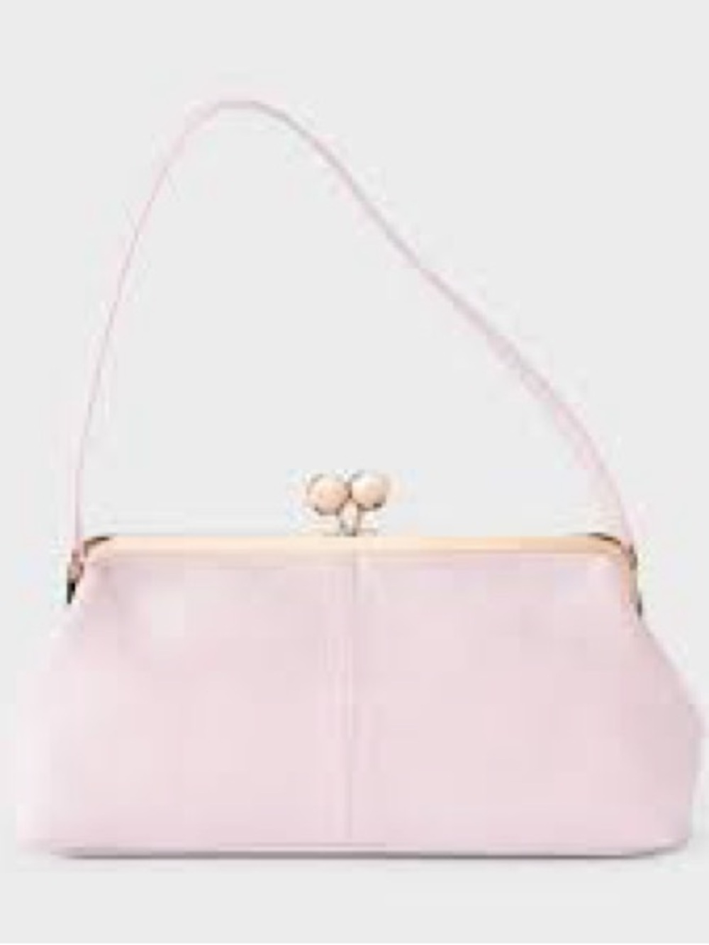 A New Day -Pale Pink Kiss-Lock Shoulder Clutch